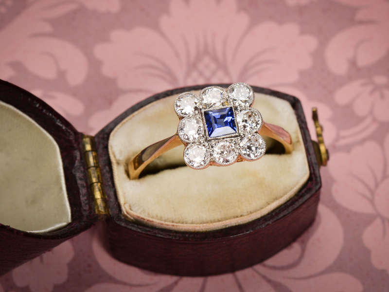 Dazzle Days - Vintage Sapphire Diamond Ring