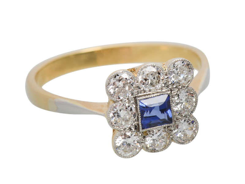Dazzle Days - Vintage Sapphire Diamond Ring
