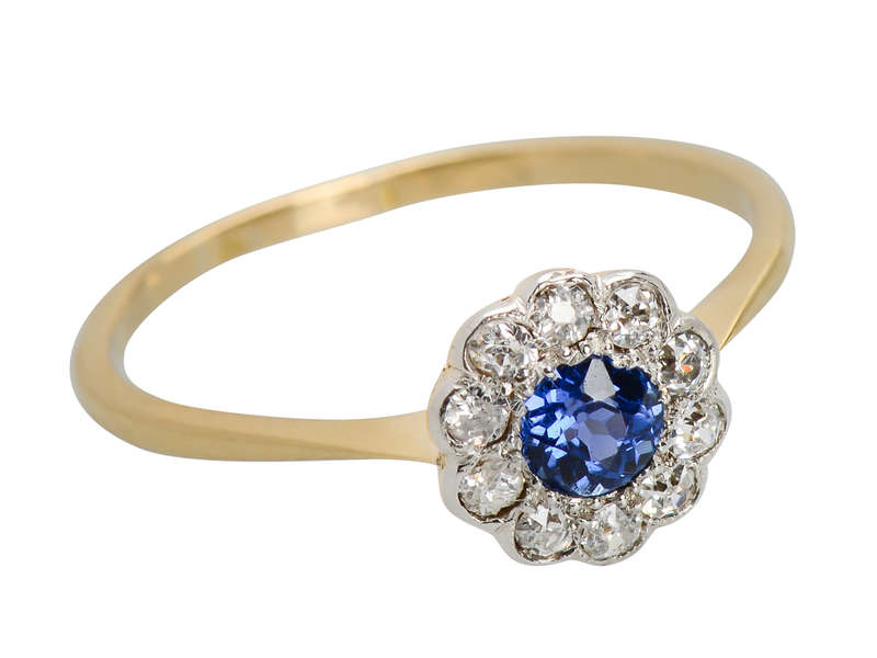 Radiant Sapphire Diamond Engagement Ring