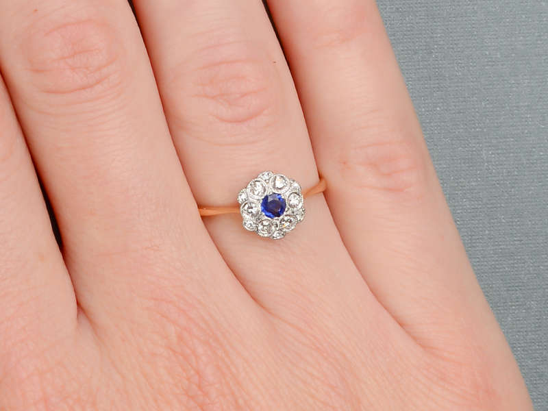 Radiant Sapphire Diamond Engagement Ring