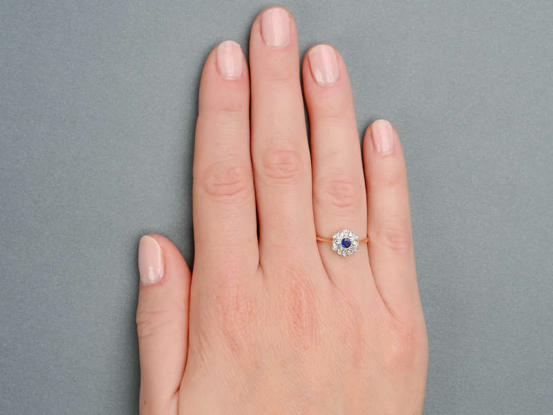 Radiant Sapphire Diamond Engagement Ring
