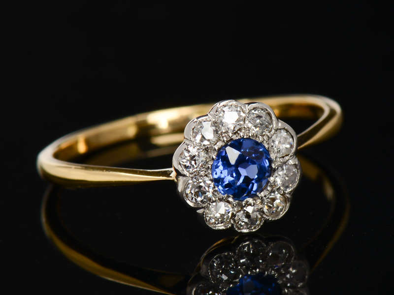 Radiant Sapphire Diamond Engagement Ring