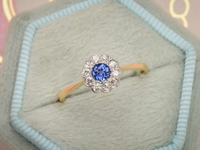 Radiant Sapphire Diamond Engagement Ring