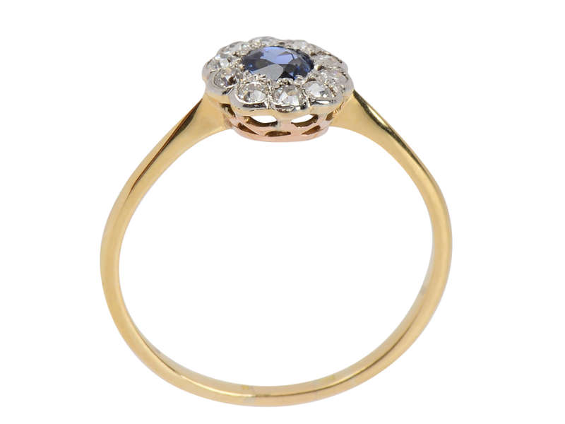 Radiant Sapphire Diamond Engagement Ring