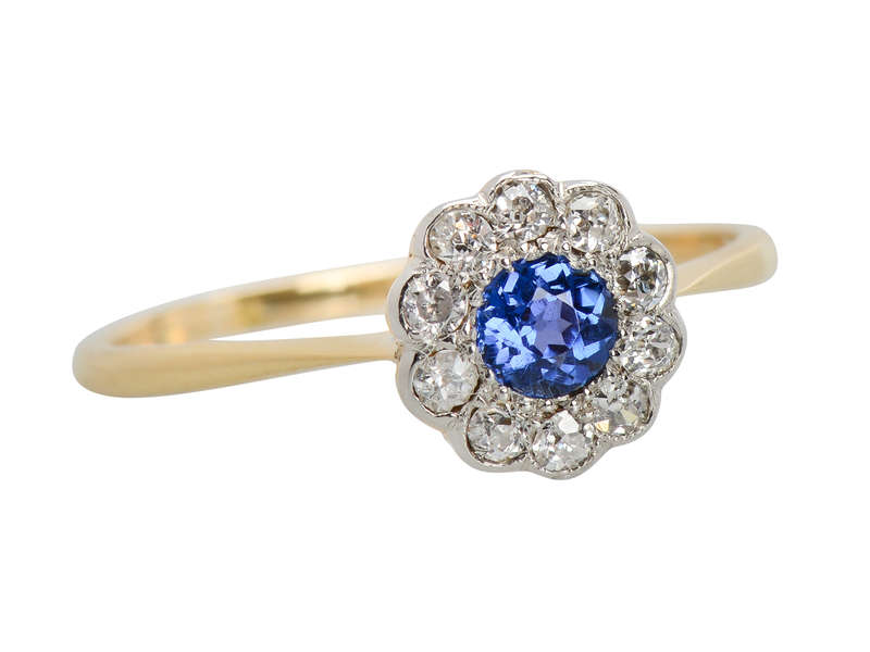 Radiant Sapphire Diamond Engagement Ring