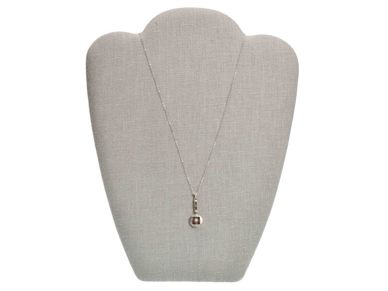 Vintage Geometric Pendant & Chain