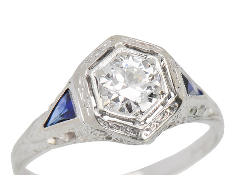 Glittering Art Deco Diamond Ring