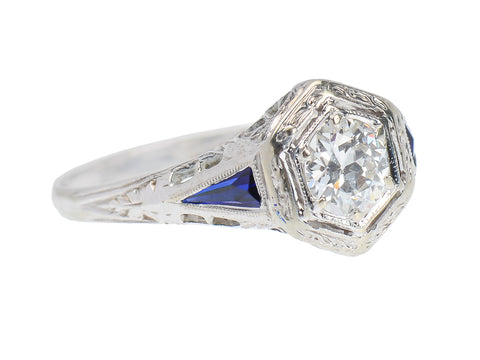 Glittering Art Deco Diamond Ring