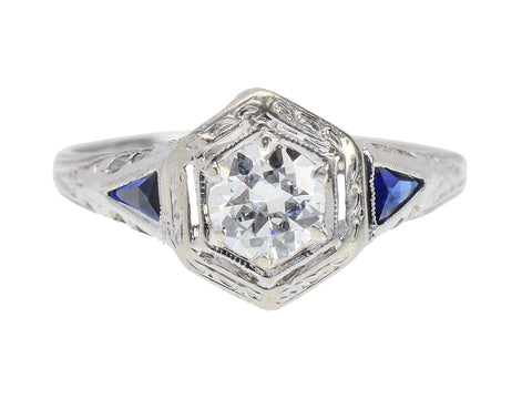 Glittering Art Deco Diamond Ring