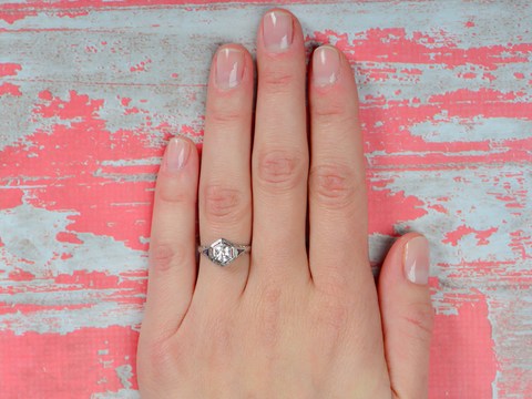 Glittering Art Deco Diamond Ring