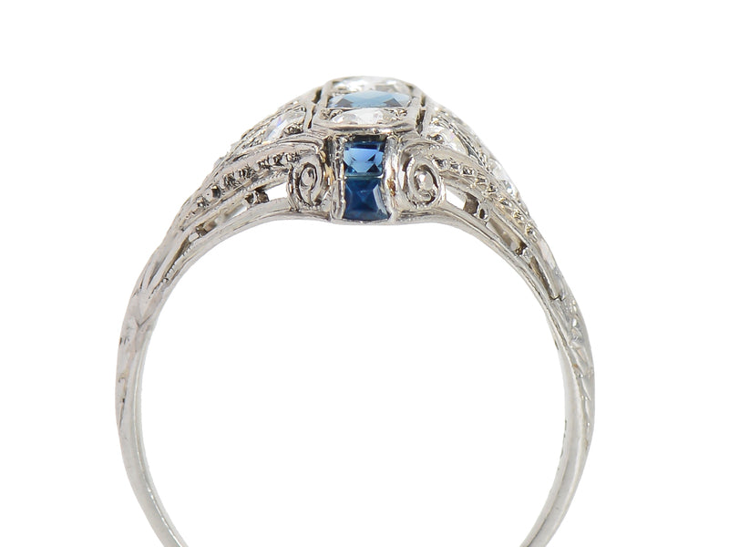 Art Deco Sapphire Diamond Ring