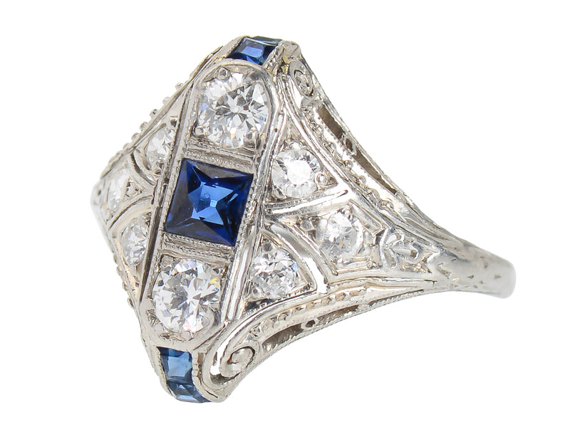 Art Deco Sapphire Diamond Ring