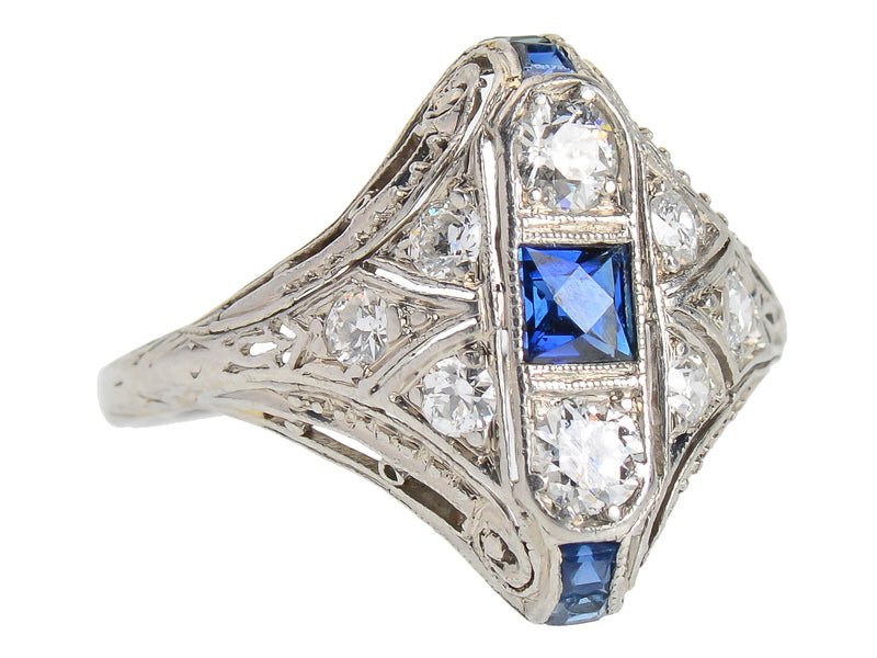 Art Deco Sapphire Diamond Ring