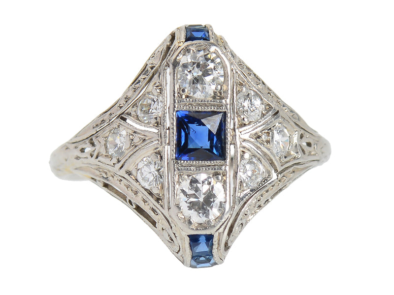 Art Deco Sapphire Diamond Ring