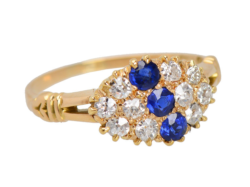 Sapphire Diamond Edwardian Ring