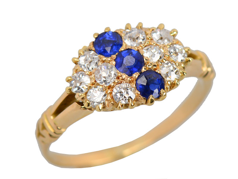 Sapphire Diamond Edwardian Ring