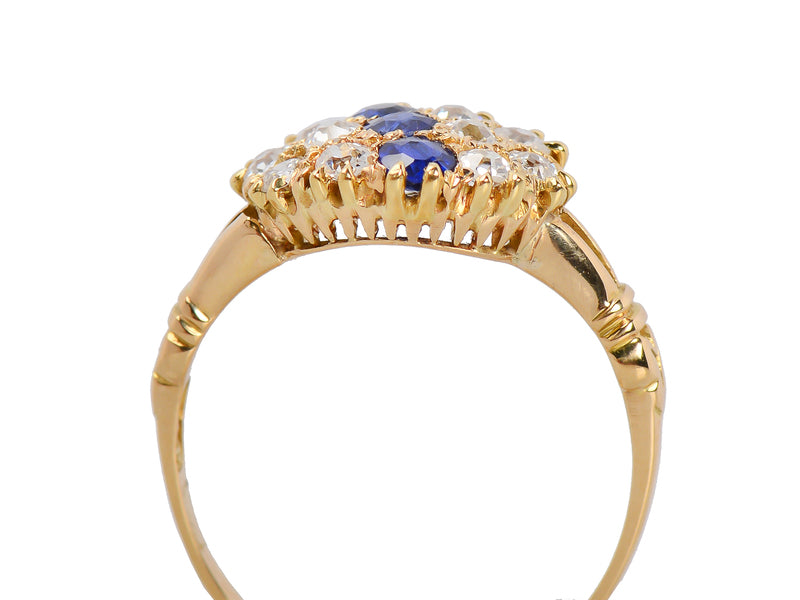 Sapphire Diamond Edwardian Ring