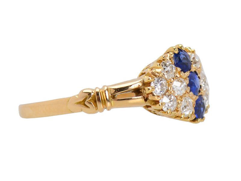 Sapphire Diamond Edwardian Ring