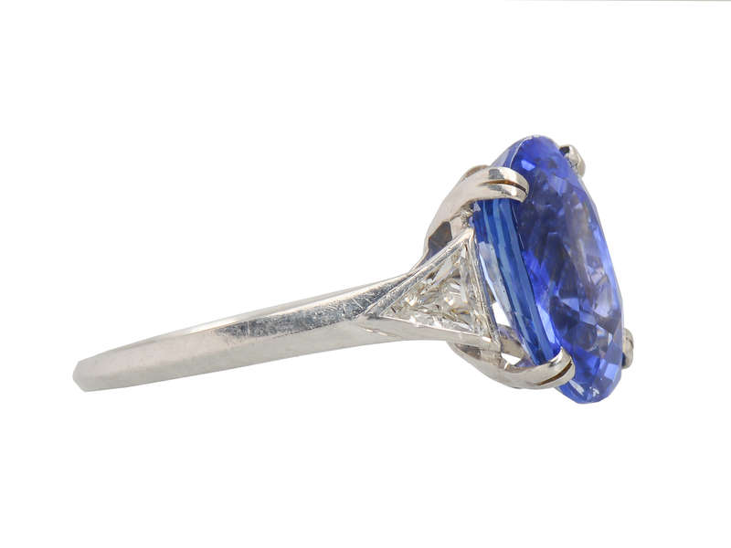 Sapphire Savvy - Diamond Trilliant Trilogy Ring