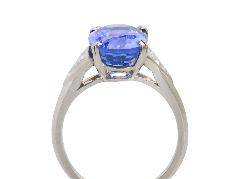 Sapphire Savvy - Diamond Trilliant Trilogy Ring