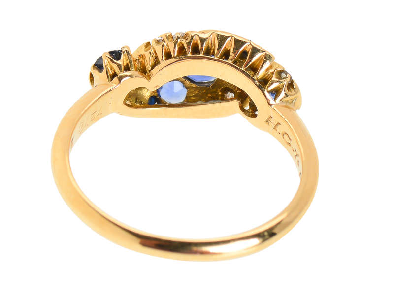 Sapphire Swirl - Edwardian Ring Dated 1903