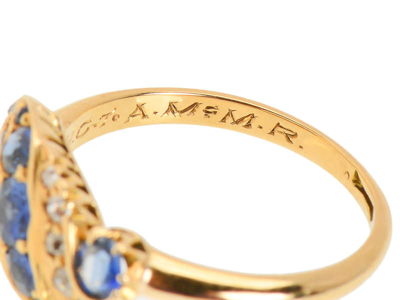 Sapphire Swirl - Edwardian Ring Dated 1903