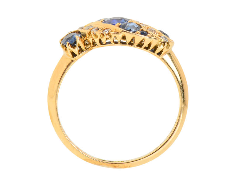 Sapphire Swirl - Edwardian Ring Dated 1903