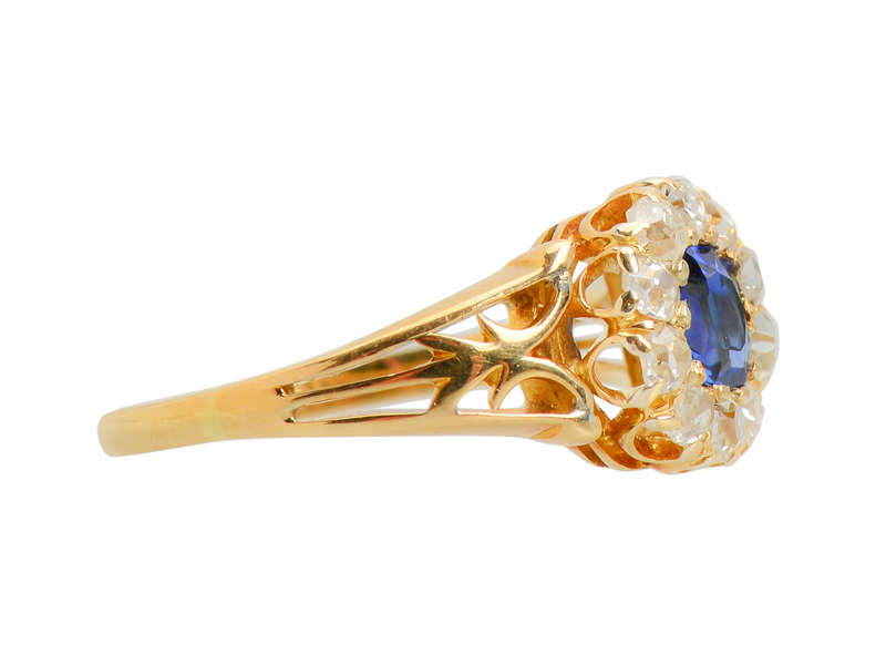 
                      
                        Inescapable - Sapphire Old Mine Cut Diamond Ring
                      
                    