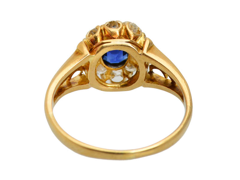 Inescapable - Sapphire Old Mine Cut Diamond Ring