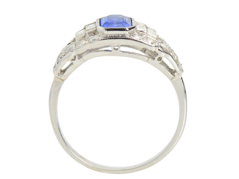 Forward Vision - Sapphire Diamond Platinum Ring