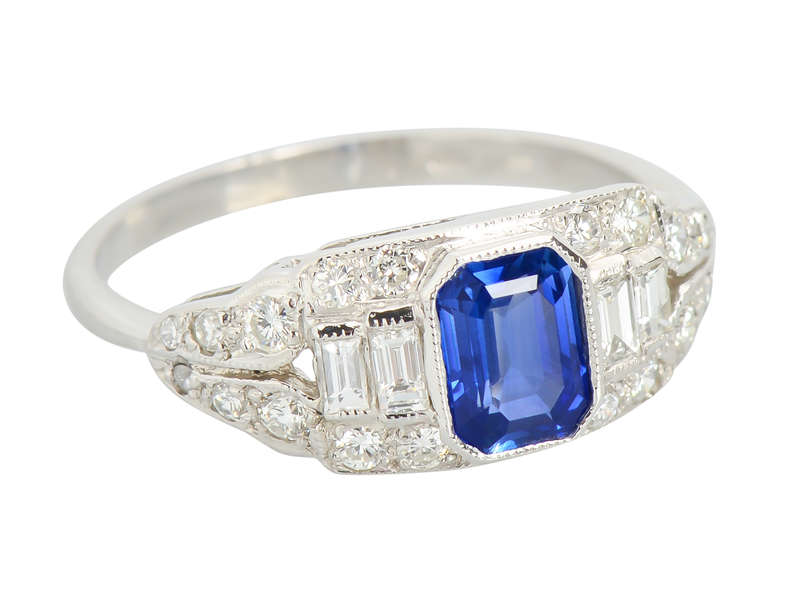 Forward Vision - Sapphire Diamond Platinum Ring