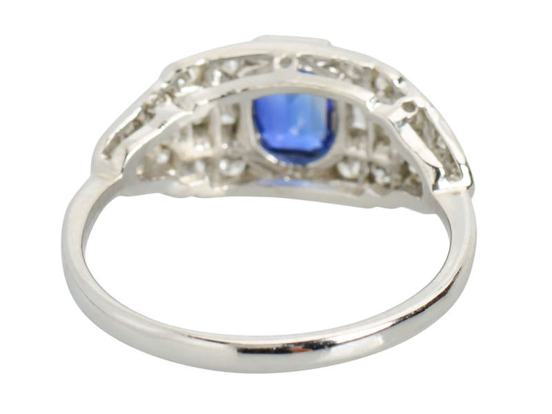 Forward Vision - Sapphire Diamond Platinum Ring