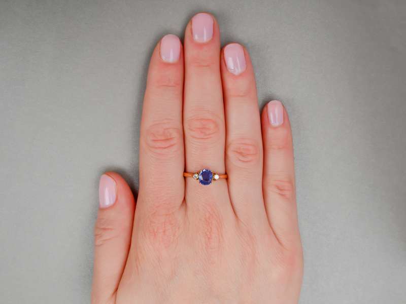 Ceylon Wonder - Unheated Sapphire Engagement Trilogy Ring