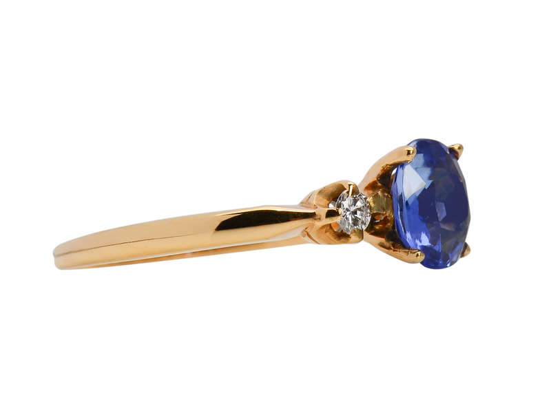 Ceylon Wonder - Unheated Sapphire Engagement Trilogy Ring