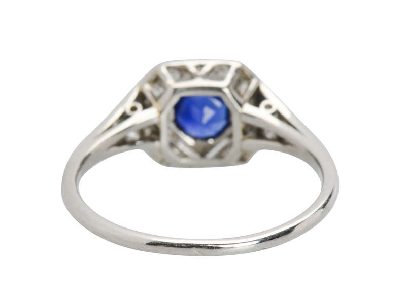 Elan - Sapphire Diamond Platinum Ring