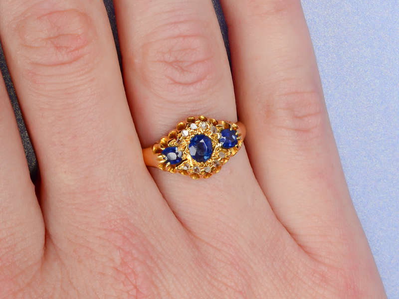 Antique Sapphire Diamond Ring From 1903