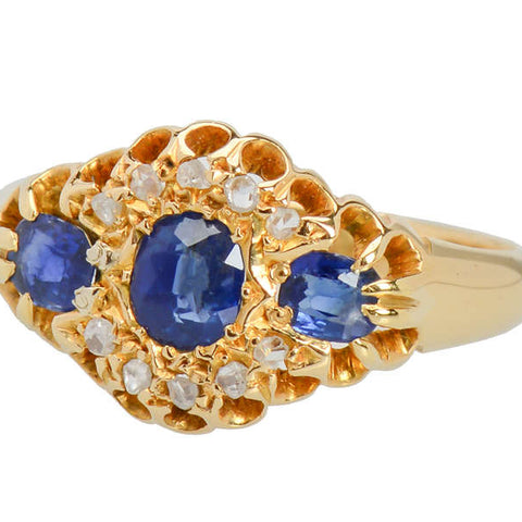 Antique Sapphire Diamond Ring From 1903