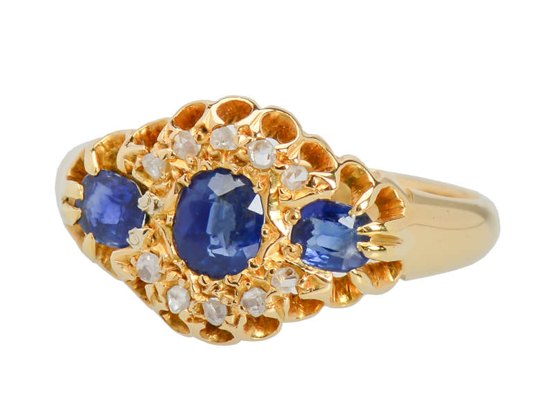 Antique Sapphire Diamond Ring From 1903