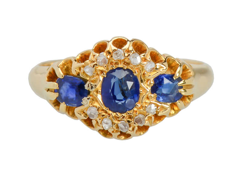 Antique Sapphire Diamond Ring From 1903