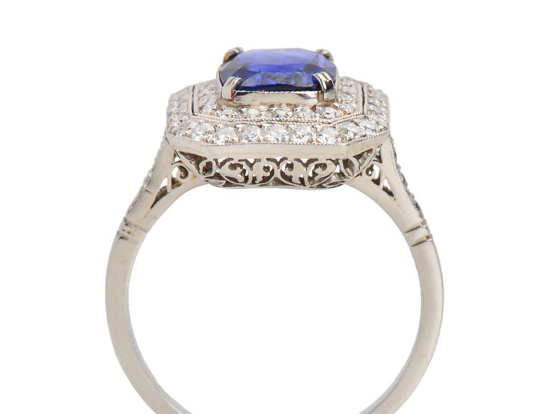 Bluer Than Blue - Exceptional Sapphire Halo Ring