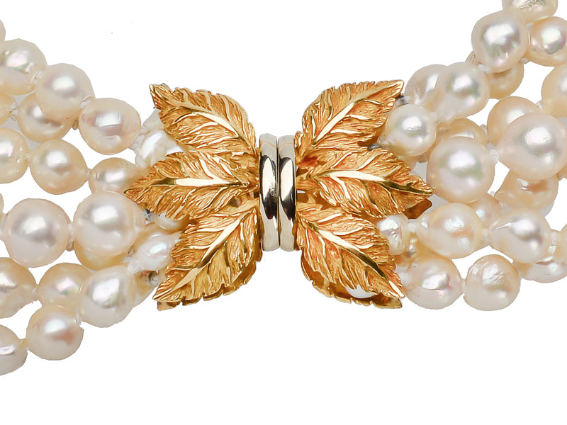 Italian Cultured Pearl Torsade Necklace