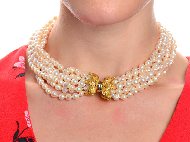Italian Cultured Pearl Torsade Necklace