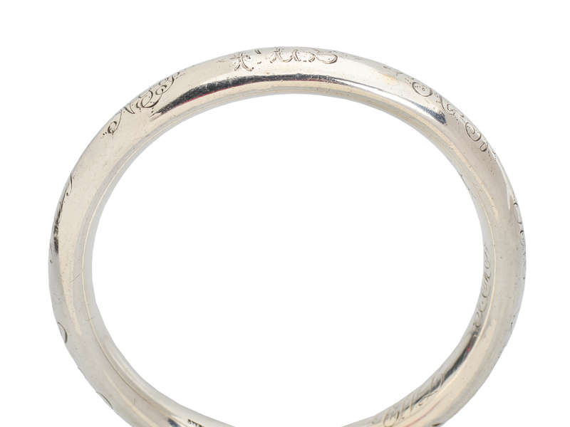 Family Saga - Fully Engraved & Initialed Silver Bangle