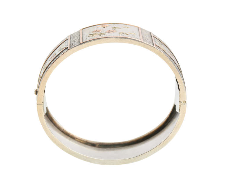 Garden of Delights - Victorian Silver Bangle Bracelet