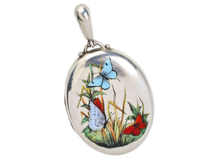 Take Flight - Victorian Enamel Butterfly Locket