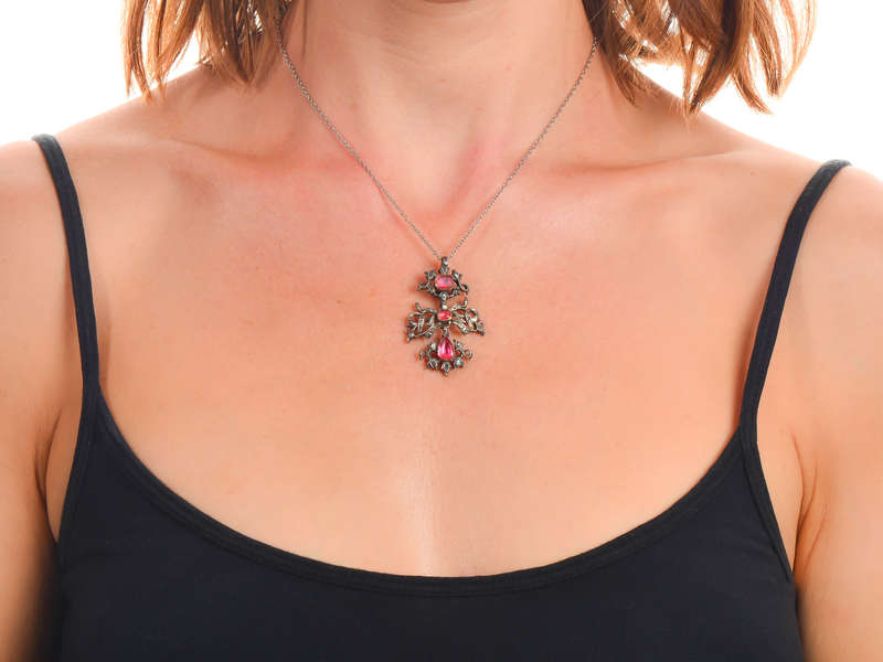 Mid 18th Century Pink Topaz Pendant
