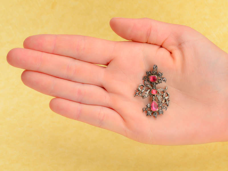 Mid 18th Century Pink Topaz Pendant