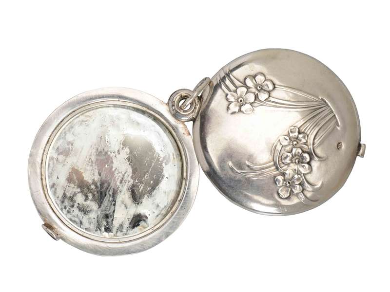 Forget Me Not Art Nouveau Silver Locket
