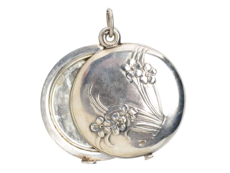 Forget Me Not Art Nouveau Silver Locket