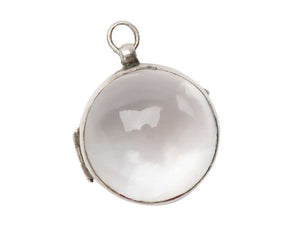 Silver Rock Crystal Round Locket